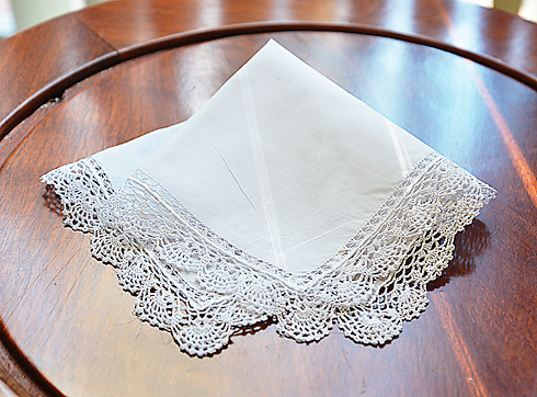 Clssic Hemstitch Handkerchief. Edinburgh Double Hemstitches. - Click Image to Close